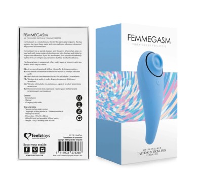 FeelzToys - FemmeGasm Tapping & Tickling Vibrator Turkusowy